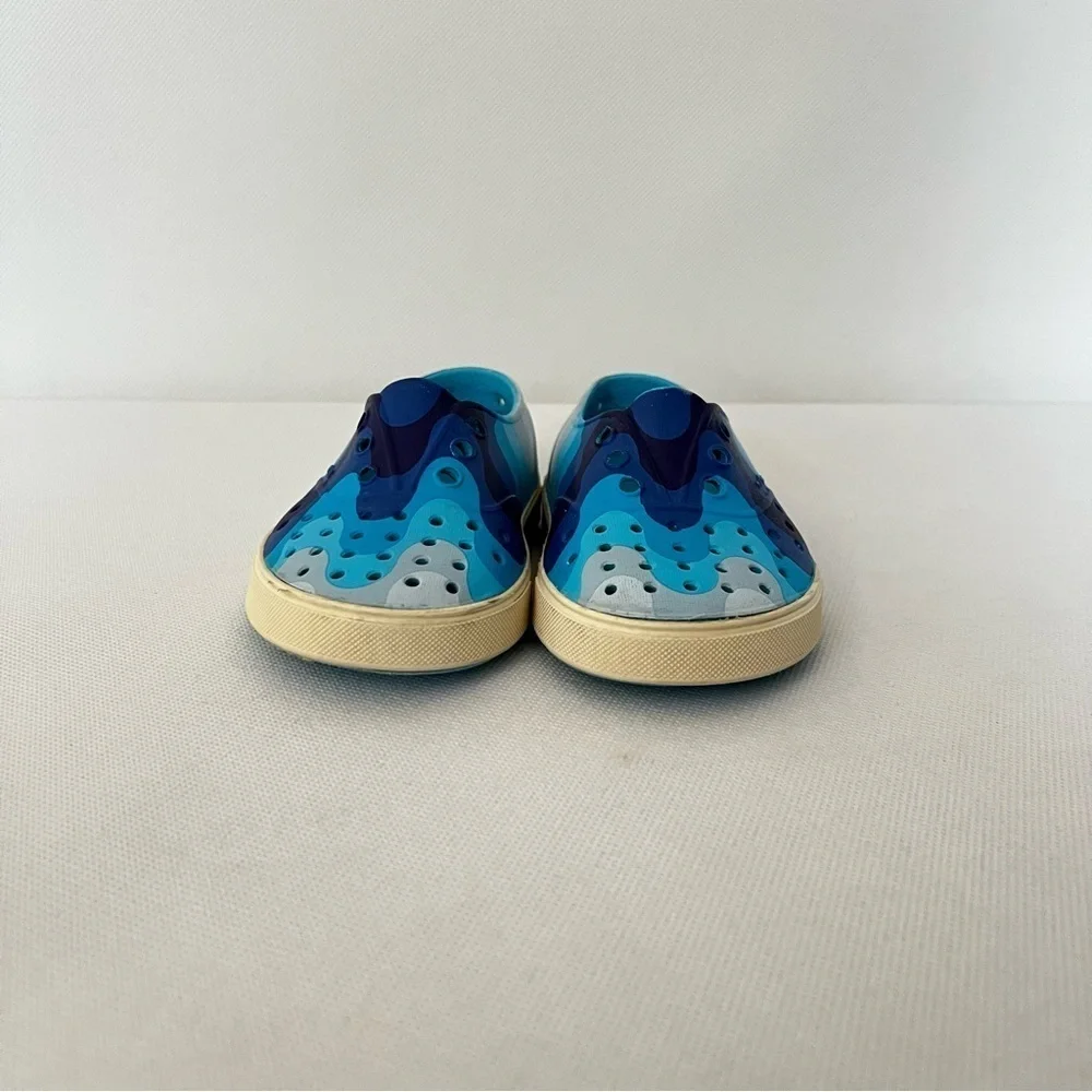 Native Toddler Kids Miller Shoes C6 Blue Tie Dye Boy Lightweight